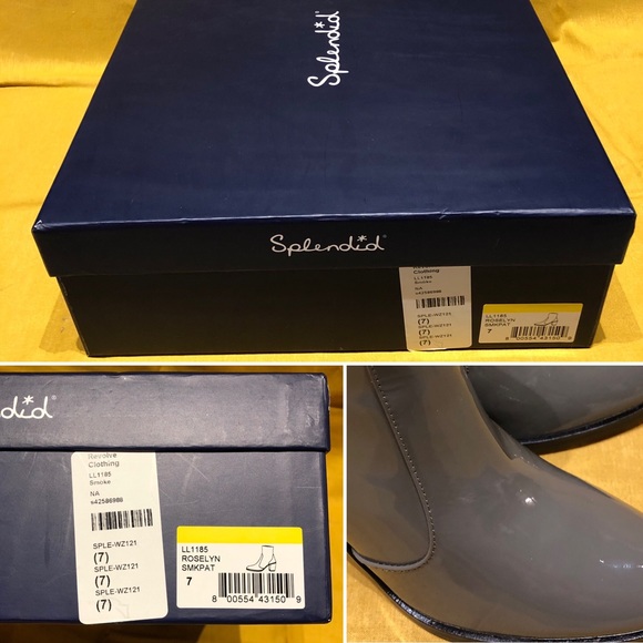 Splendid Roselyn Patent Stacked Heel Sock Boots - Picture 8 of 8